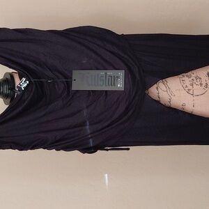 KILLSTAR 3XL BLACK NIGHT LUCK FLARES HIGH WAIST ROUCHED OVERLAY WITH TIES